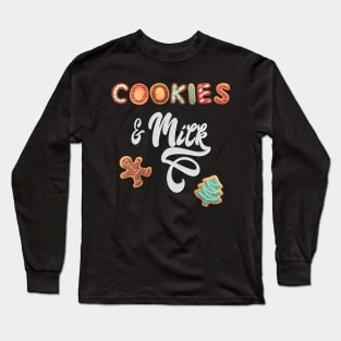 Cookies and Milk Christmas Baking Team Long Sleeve T-Shirt